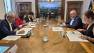 Reunión institucional para falar da ampliación do Pazo Provincial dos Deportes